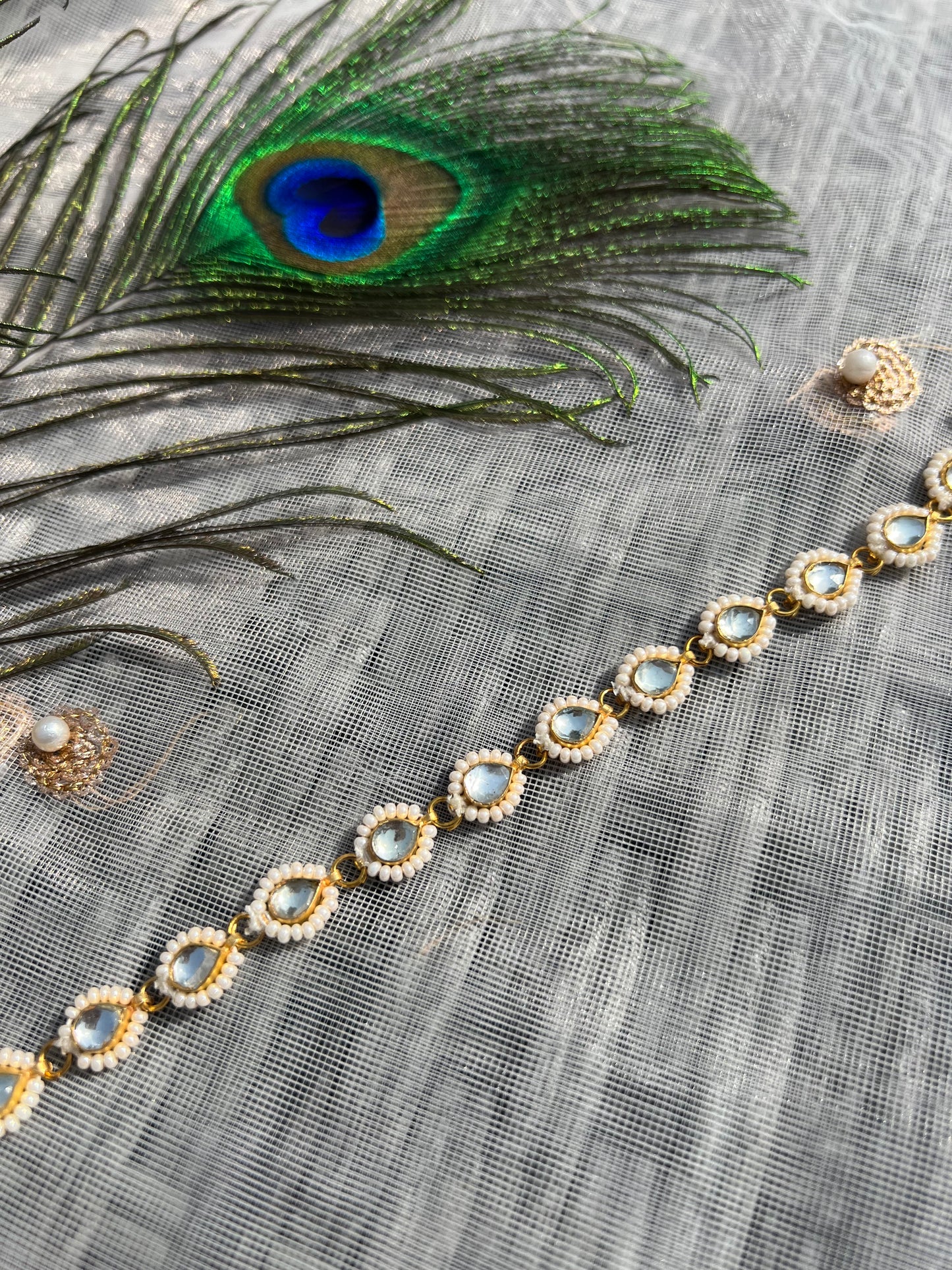 BA86 Pachi Kundan Sheeshpatti