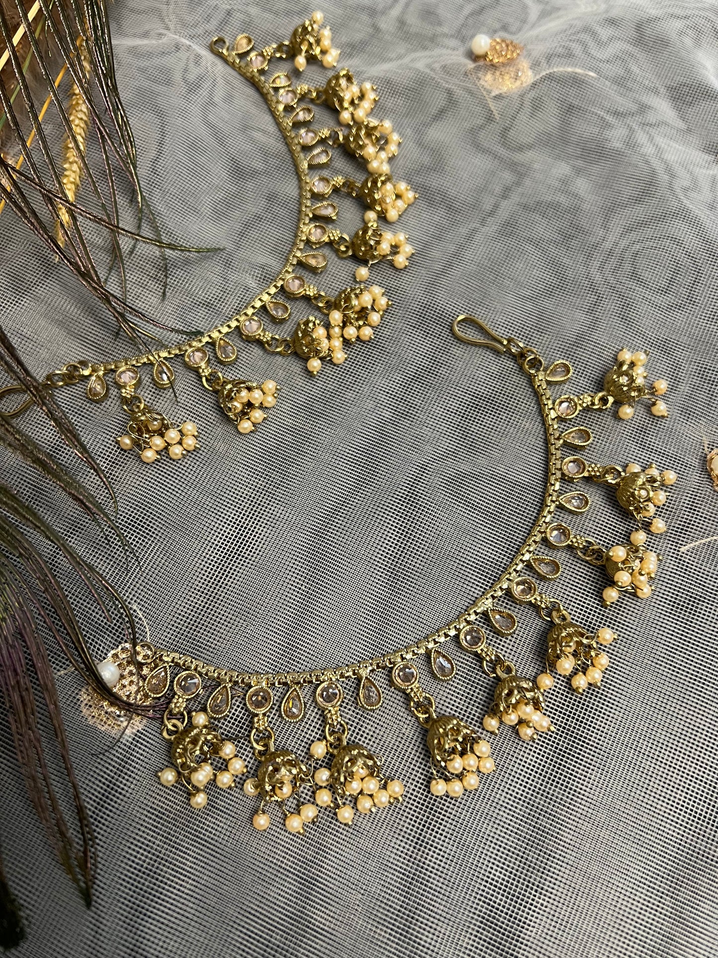 PY289 Polki Sahare - Earring Chains