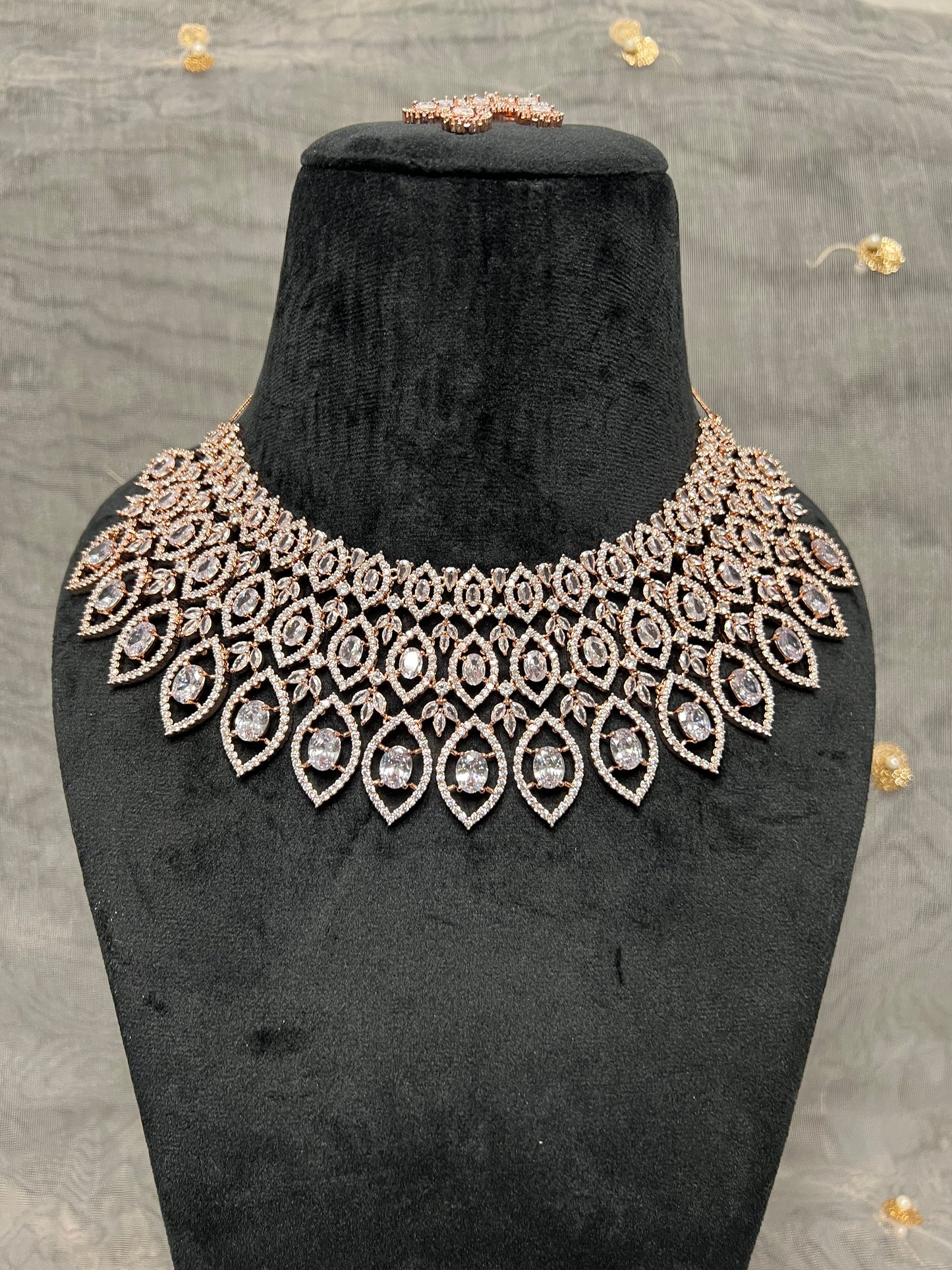 PY314 American Diamond Necklace set