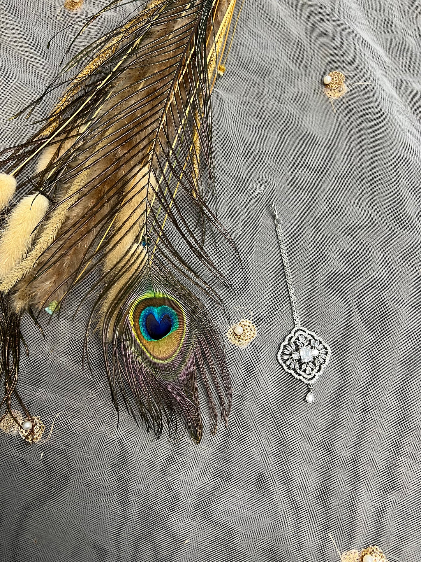 PY254 American Diamond Maang Tikka