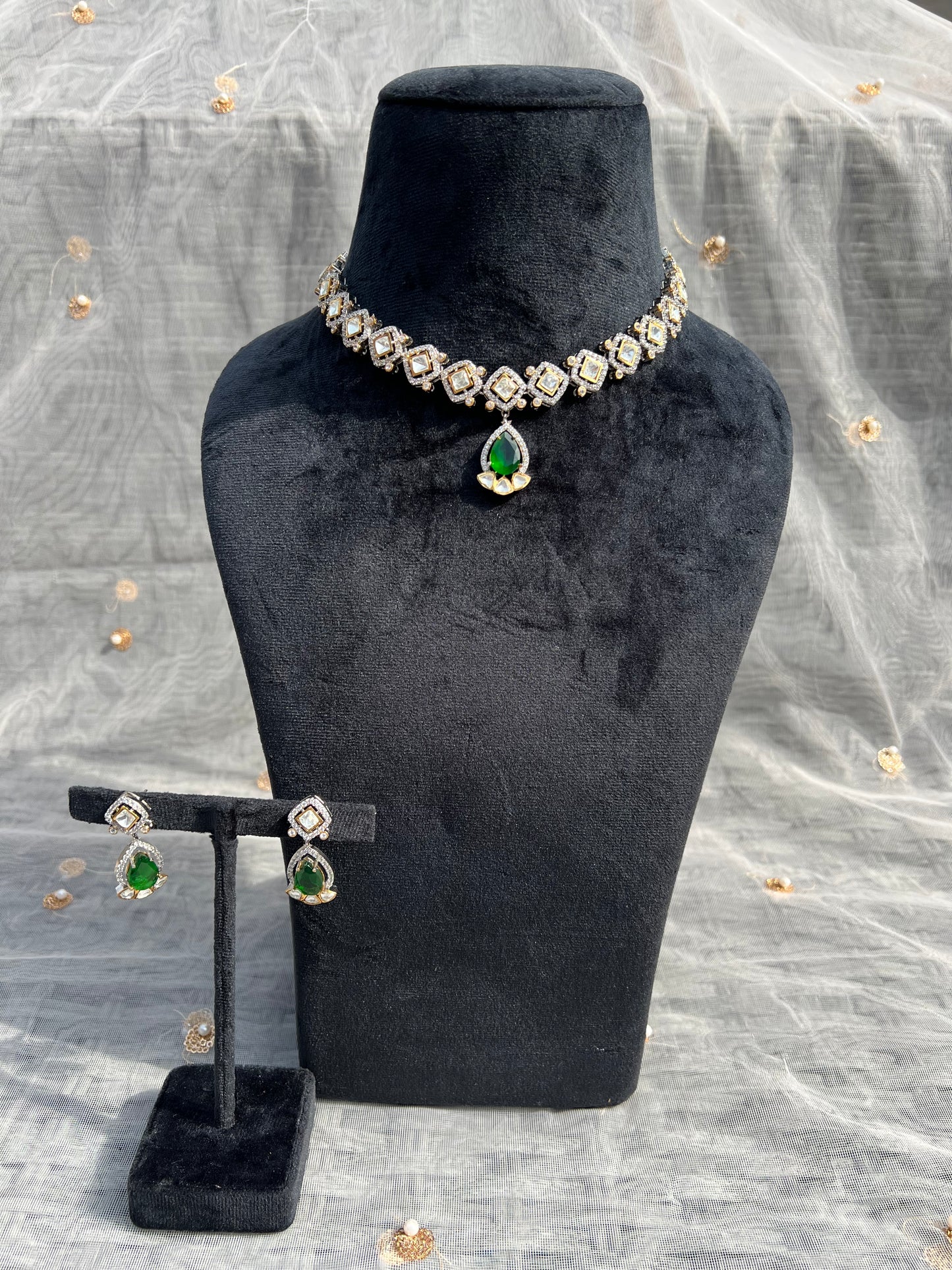 BA37 American Diamond Necklace set
