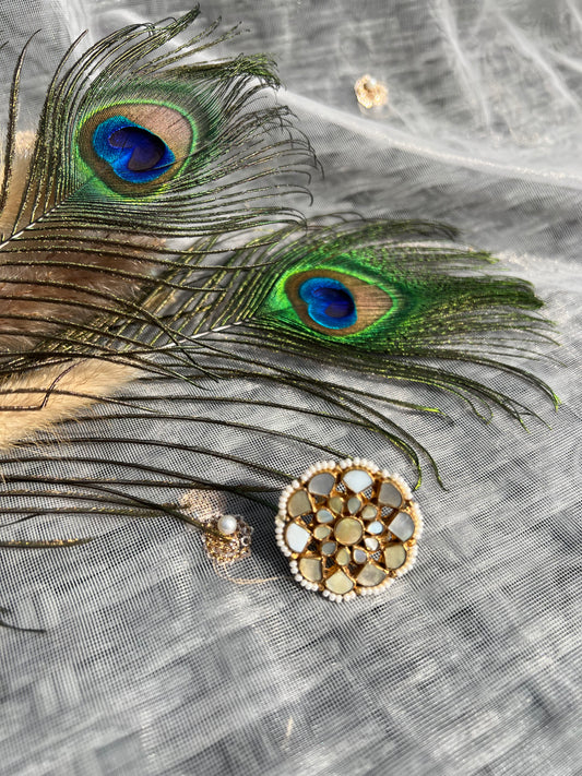 BA63A Mother of Pearl Ring