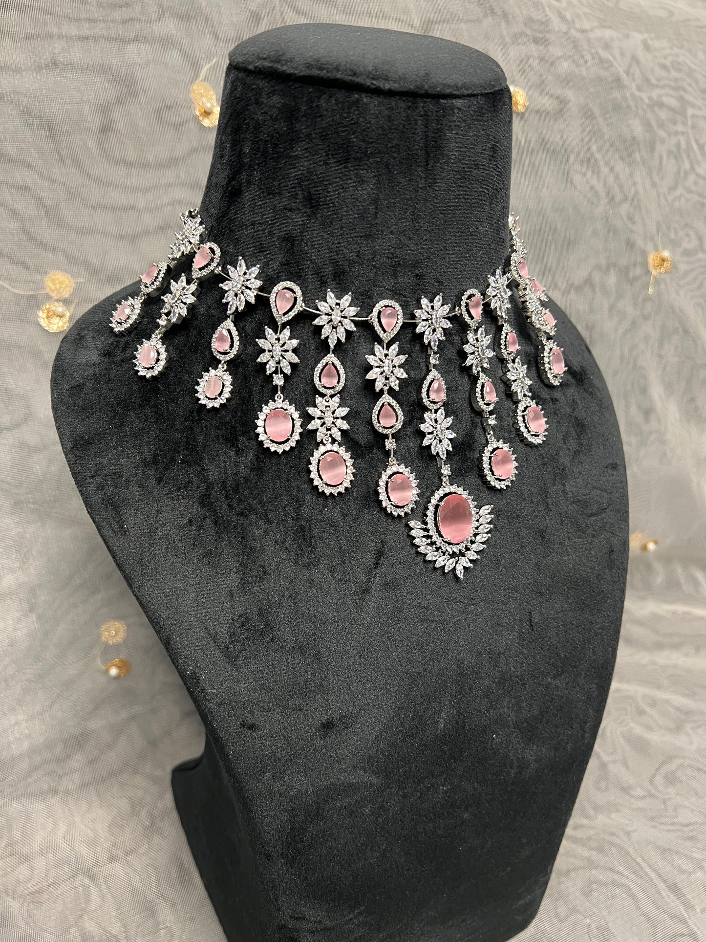 PY309 American Diamond Necklace set