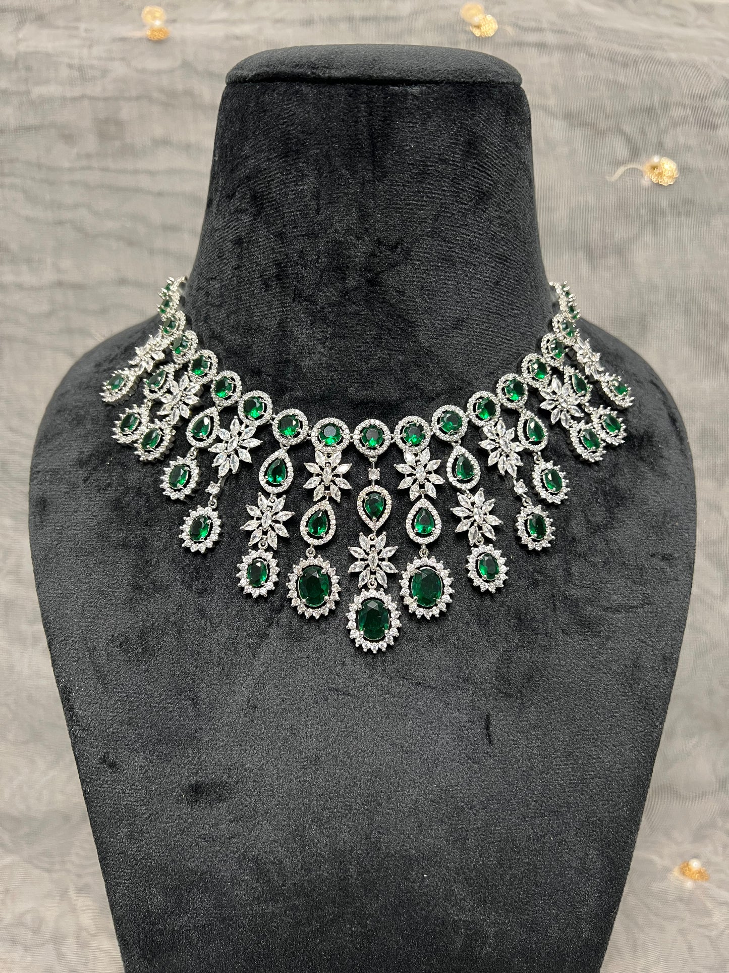 PY310 American Diamond Necklace set