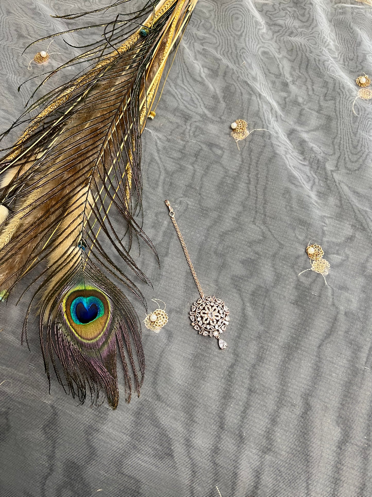 PY252 American Diamond Maang Tikka