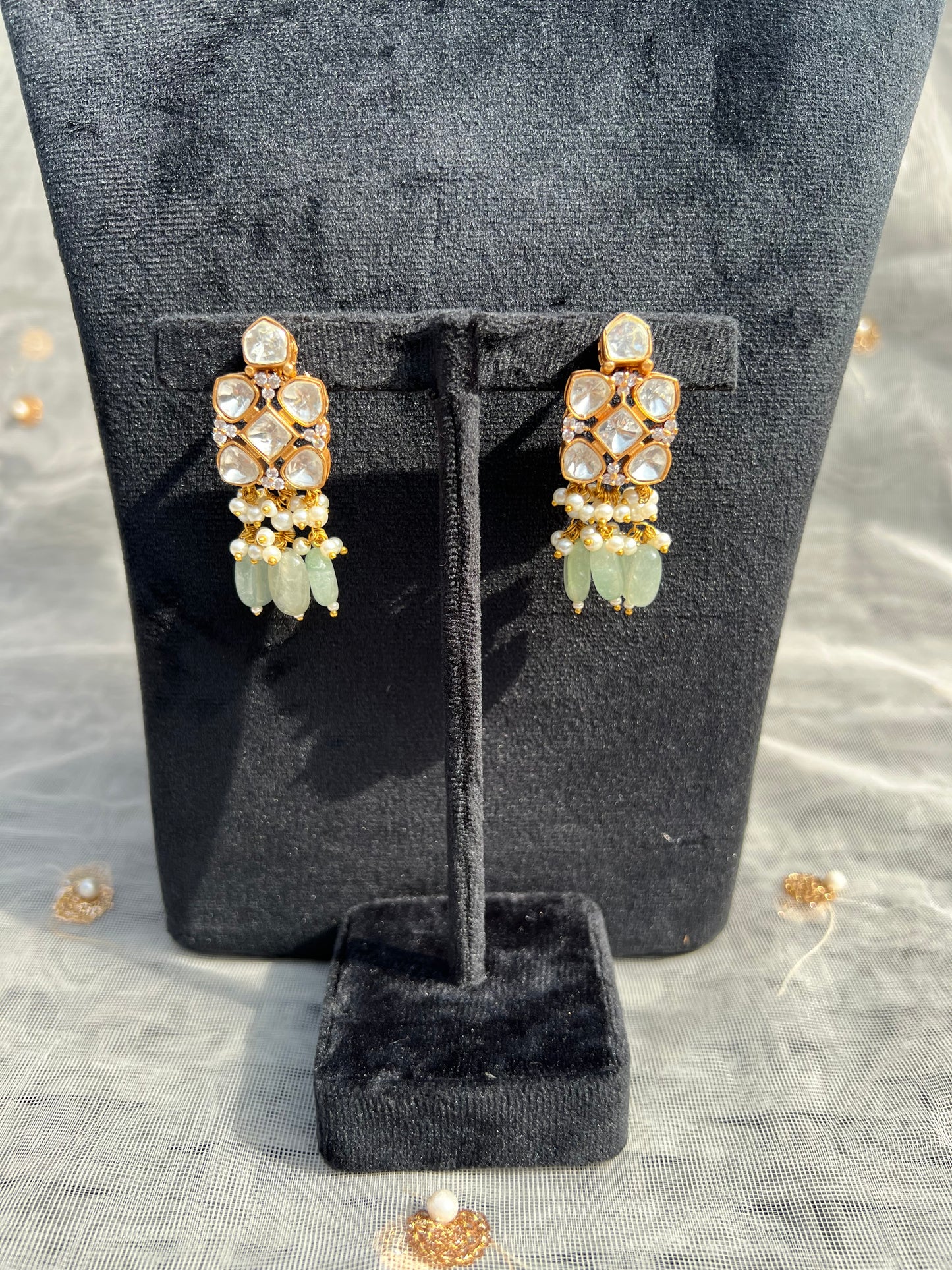 BA38 Uncut Polki Necklace set
