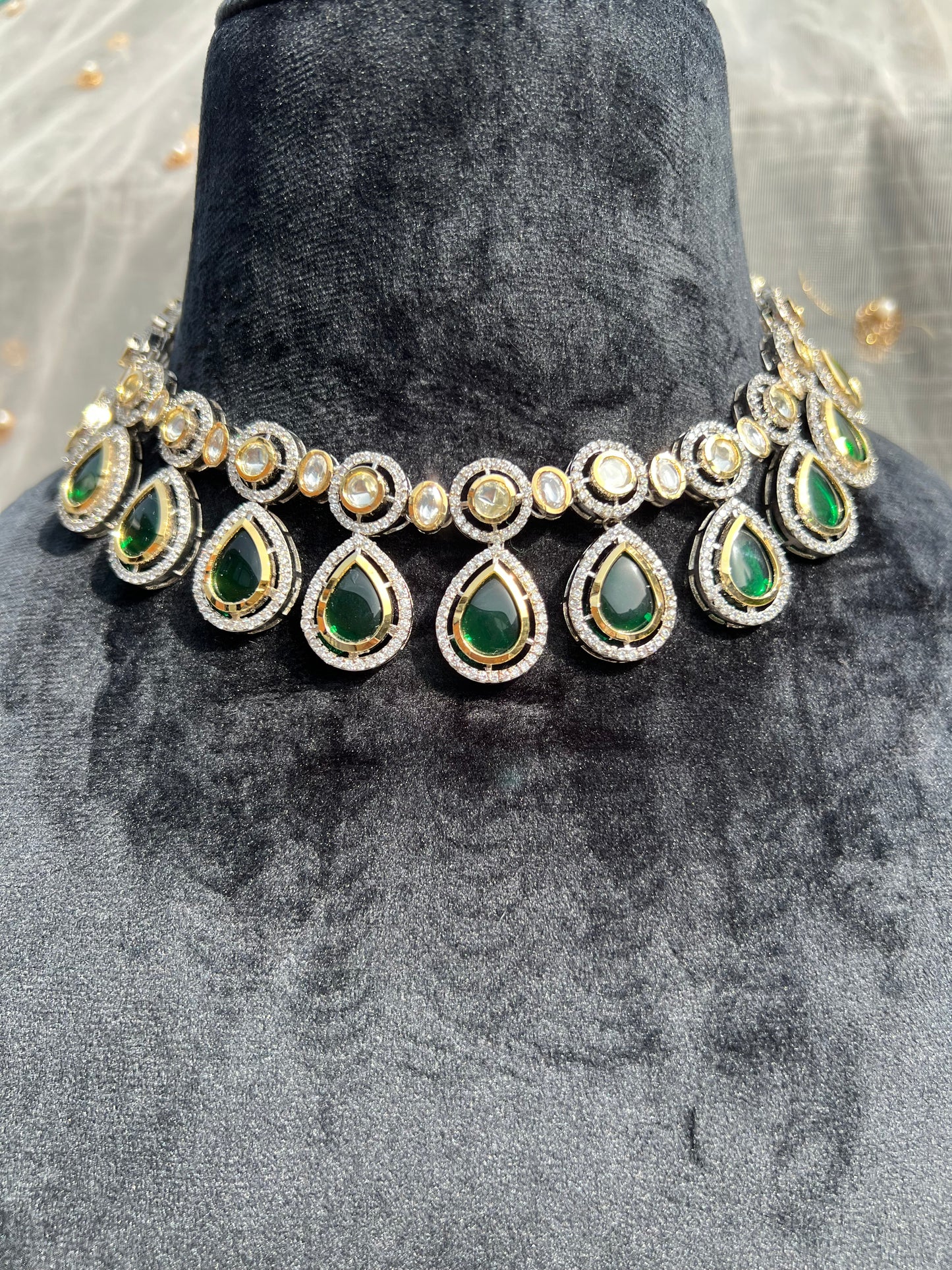 BA53 American Diamond Necklace set
