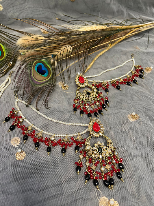 PY346 Earring and Maang Tikka set