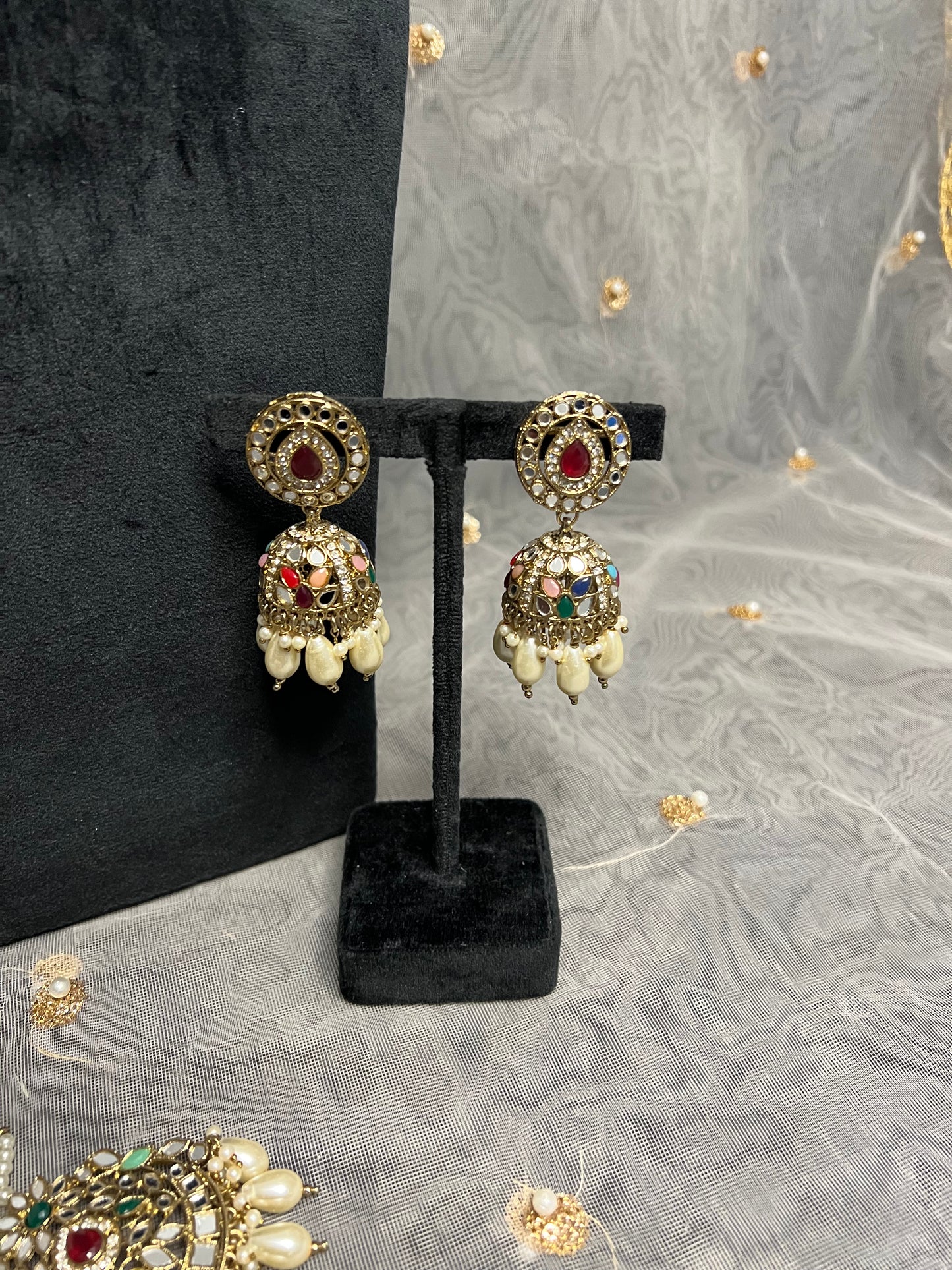PY295 Mirror Multicoloured Necklace set