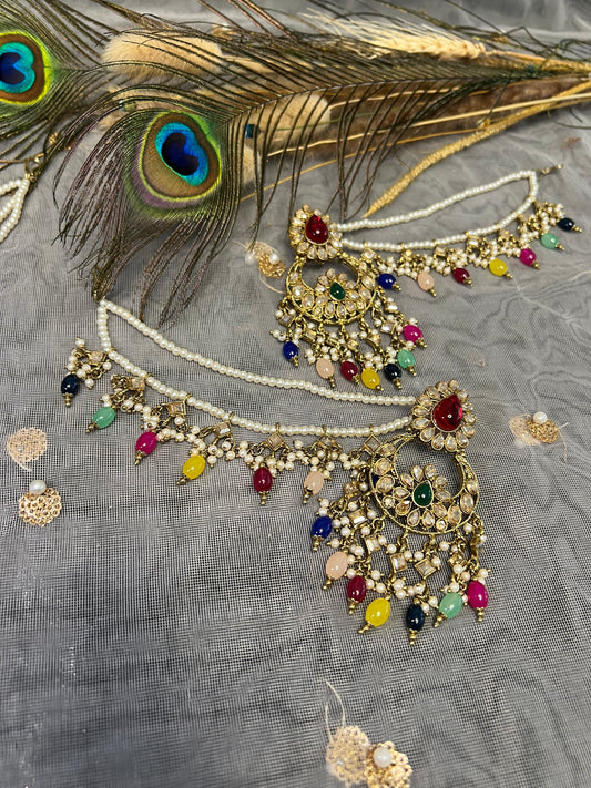 PY352 Earring and Maang Tikka set