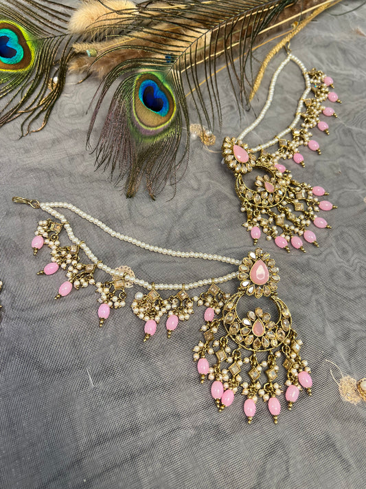 PY350 Earring and Maang Tikka set