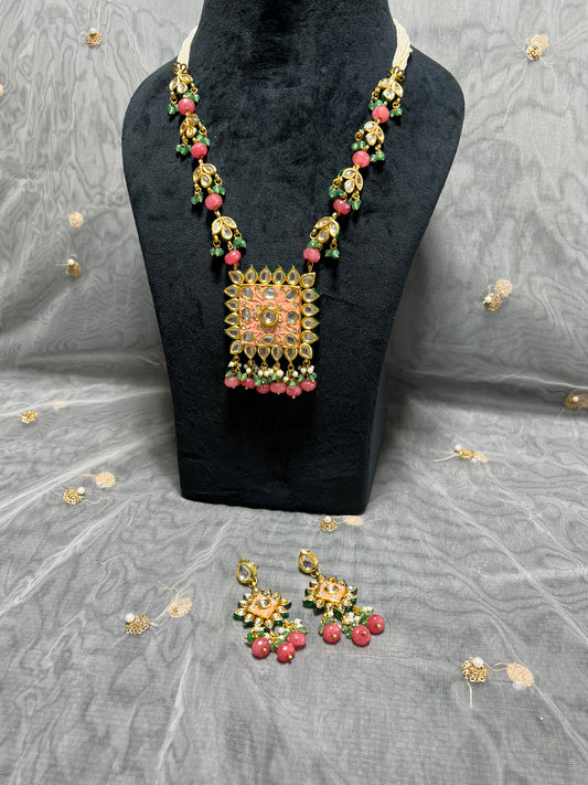 SKUS56 Meenakari Kundan Necklace set