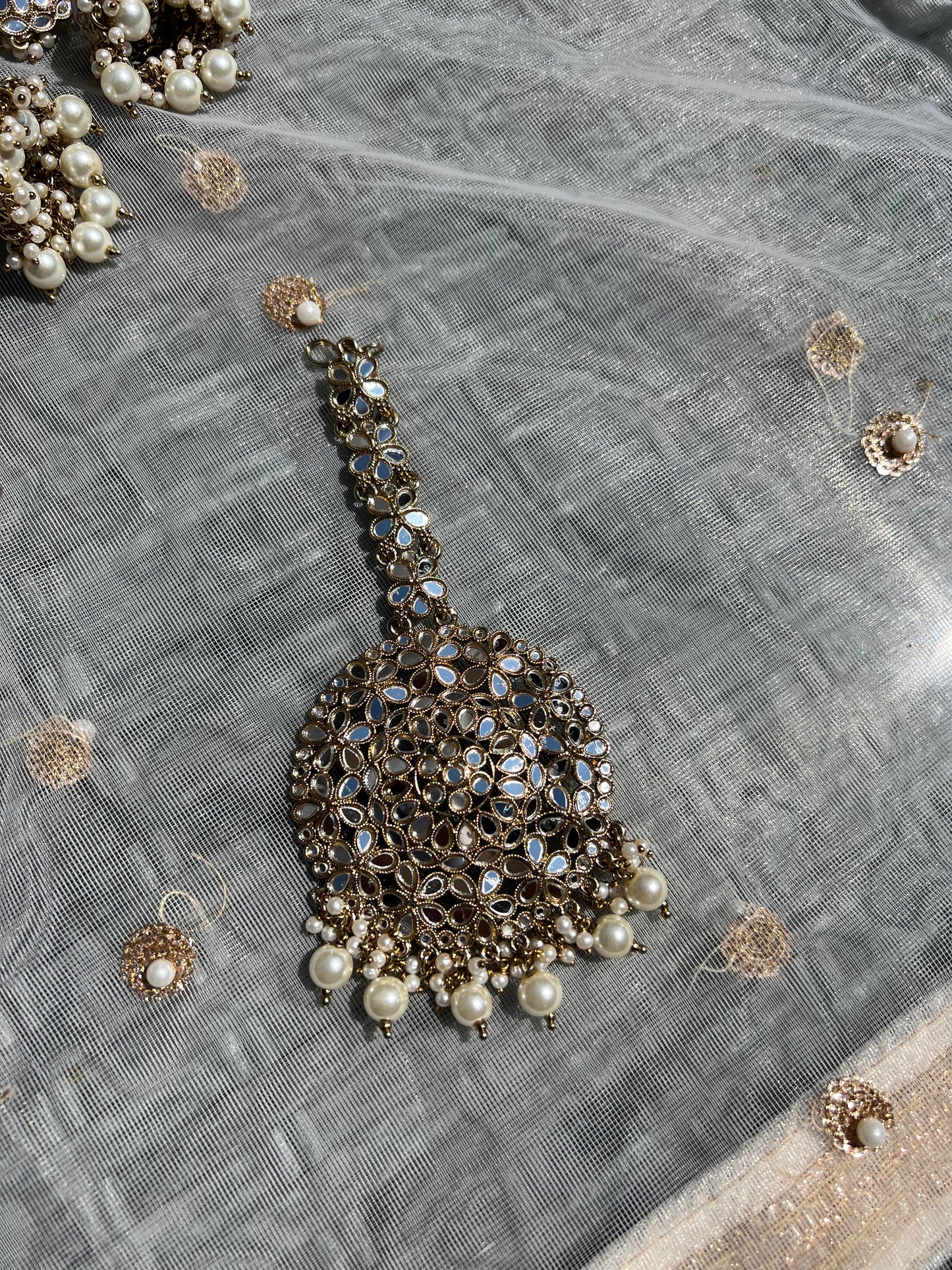 PY174 Mirror Choker Necklace Set