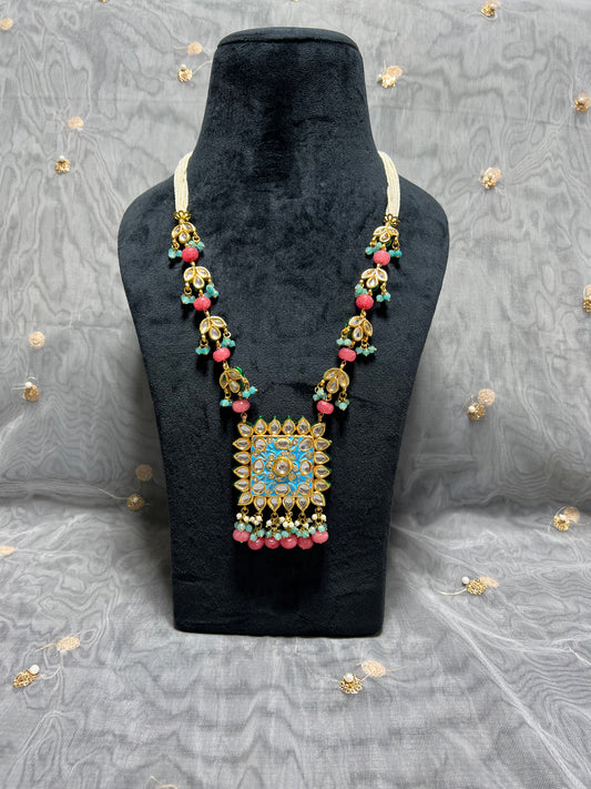 SKUS55 Meenakari Kundan Necklace set