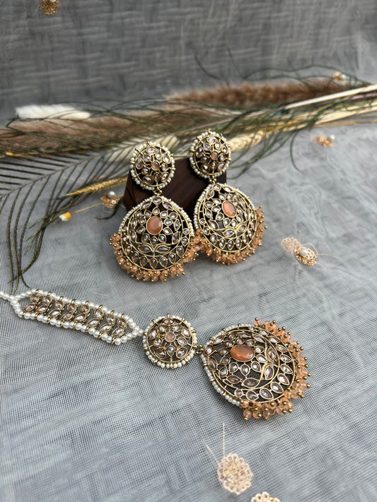 PY120 Rounded Polki Earrings Set