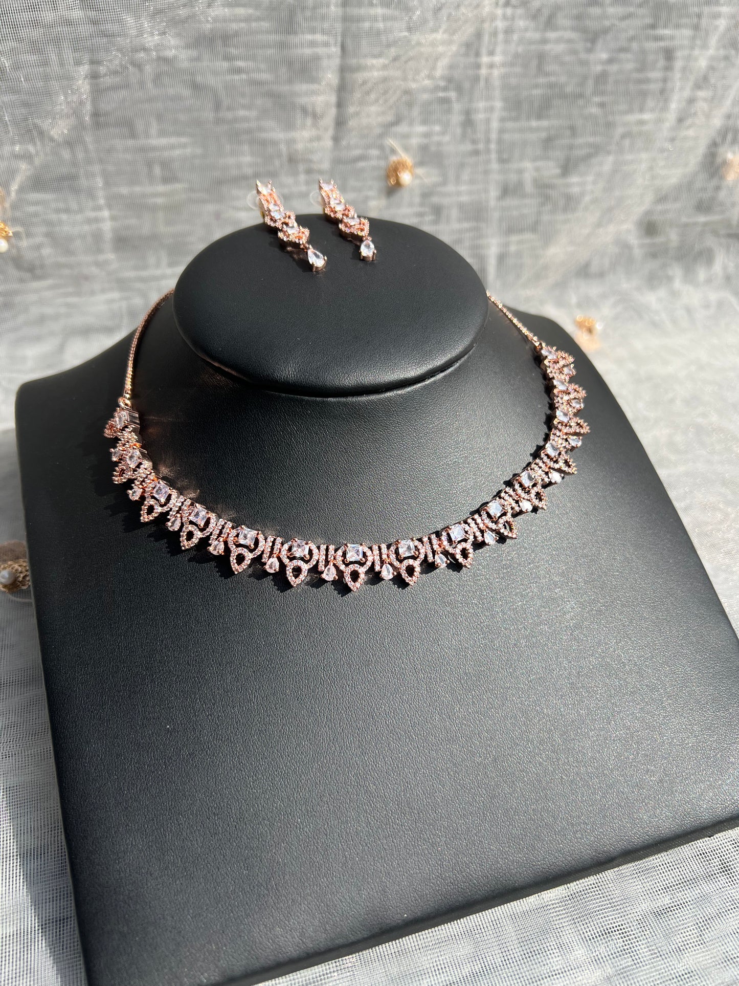 PY157 American Diamond Necklace set