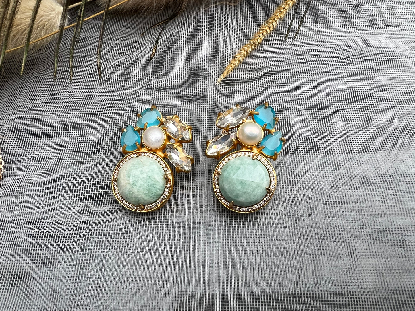 AW16 Gem Stone Earrings