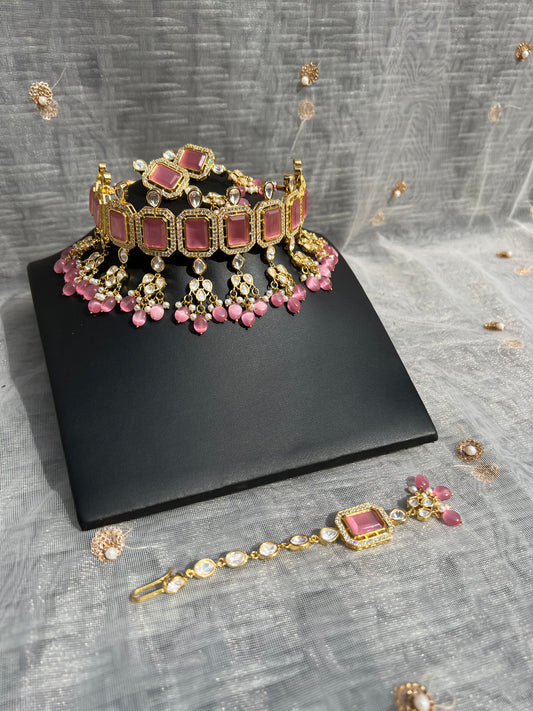 SKU31 Linear Tyaani Kundan Necklace set