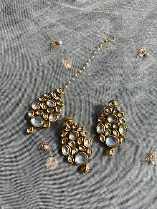 SKUS27 Kundan Earring and Tikka Set
