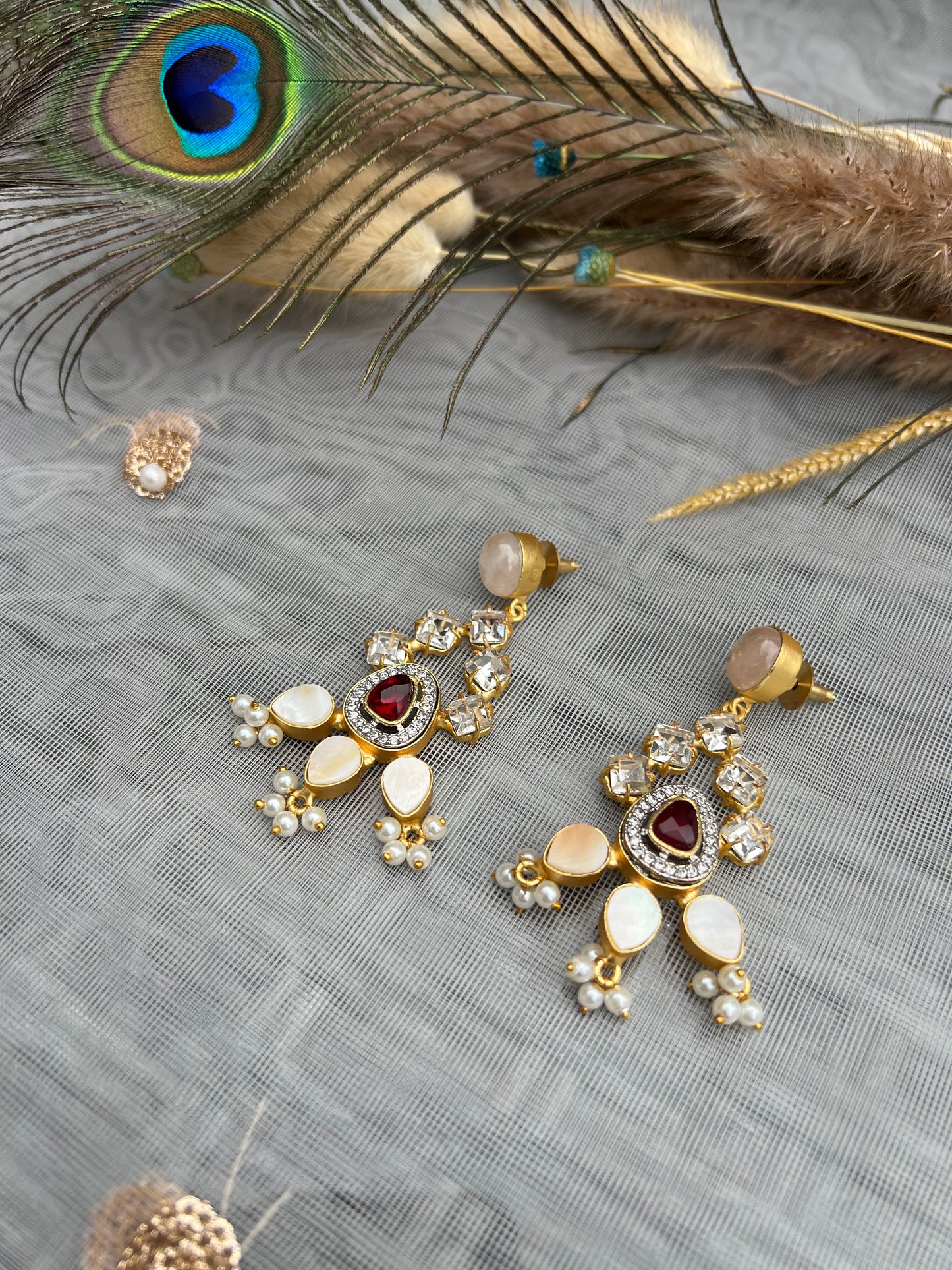 AW13 Gem Stone Earrings
