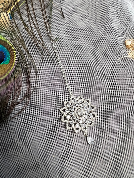 PY250 American Diamond Maang Tikka