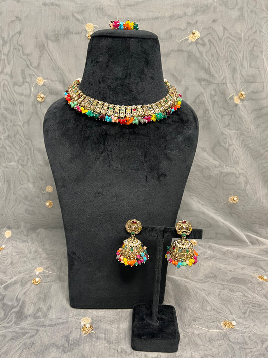 PY228 Polki Necklace Set