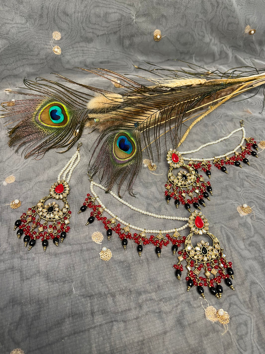 PY346 Earring and Maang Tikka set