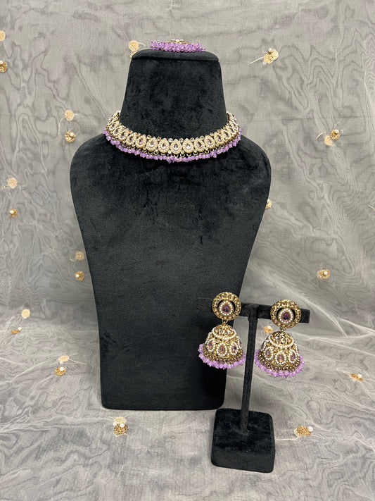 PY222 Polki Necklace Set