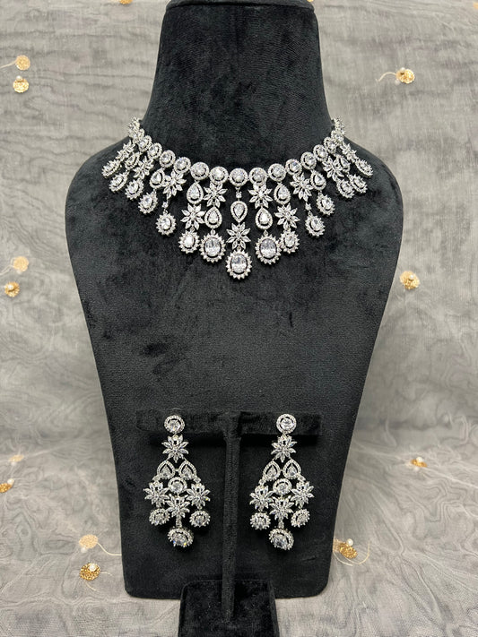PY312 American Diamond Necklace set