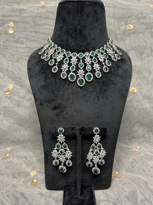 PY310 American Diamond Necklace set