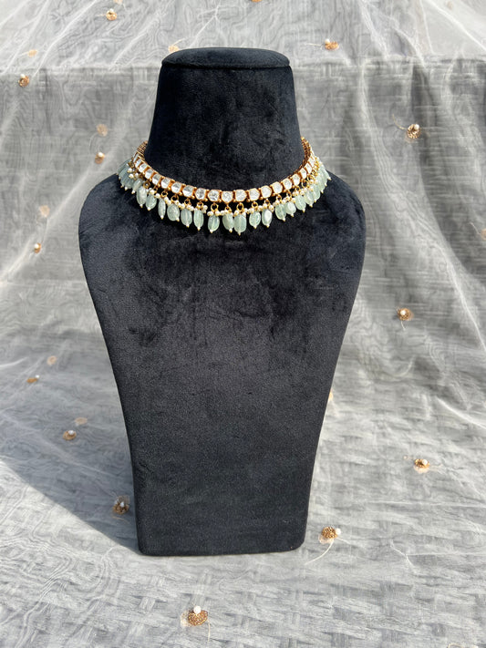 BA47 Uncut Polki Necklace set