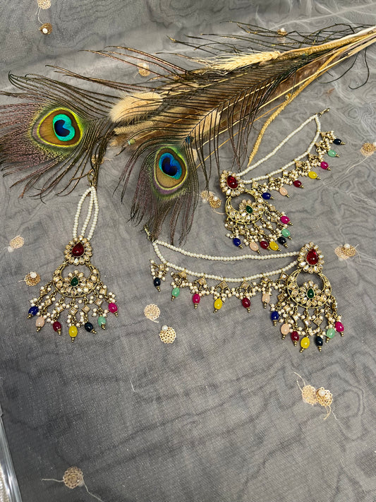 PY352 Earring and Maang Tikka set