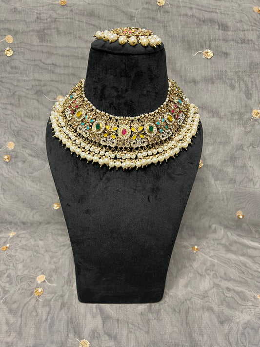 PY353 Polki Necklace Set