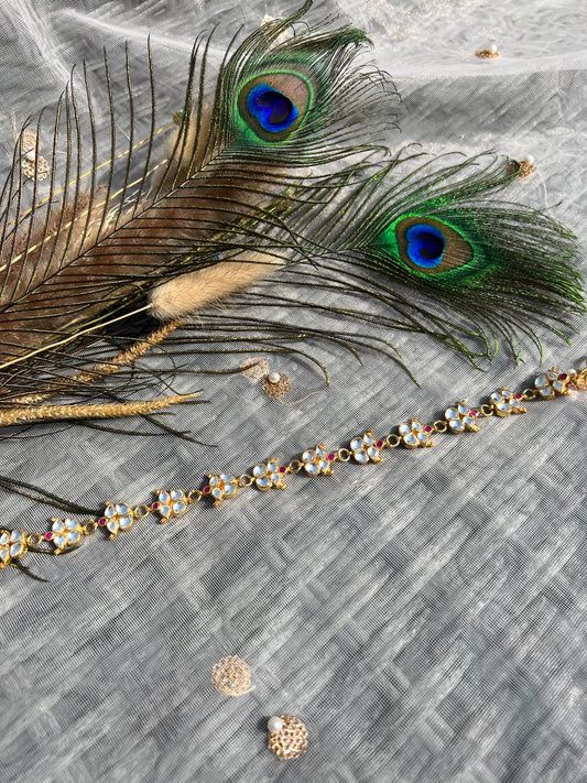 BA84 Pachi Kundan Sheeshpatti