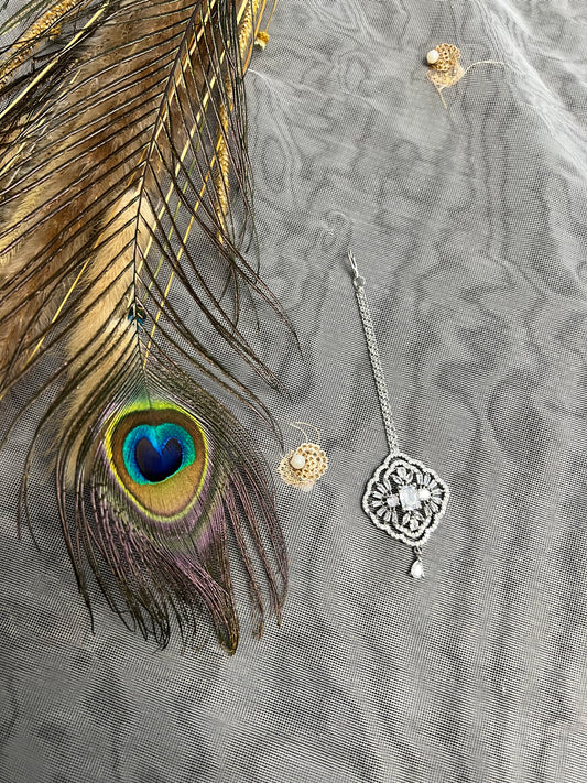 PY254 American Diamond Maang Tikka