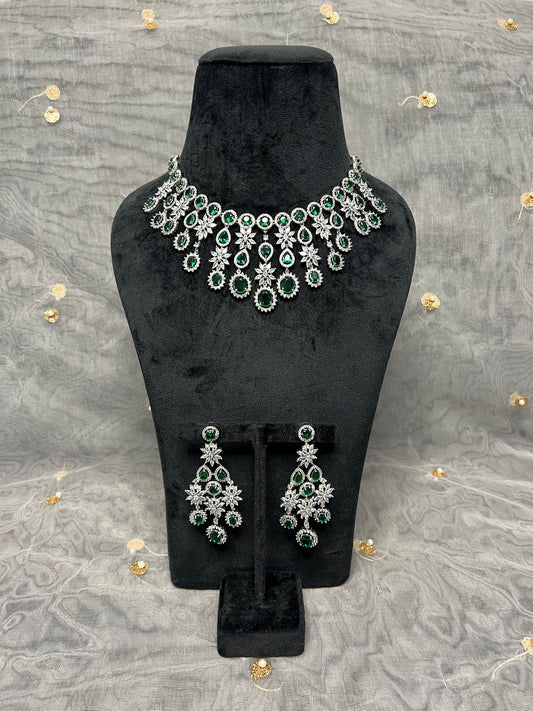 PY310 American Diamond Necklace set