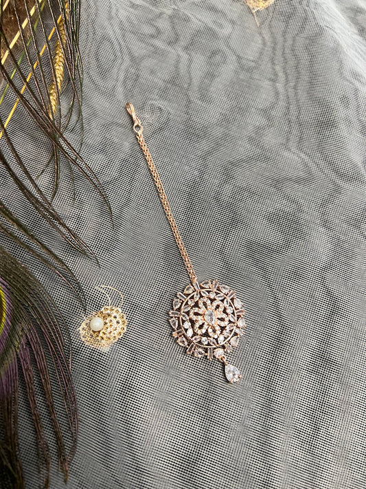 PY252 American Diamond Maang Tikka