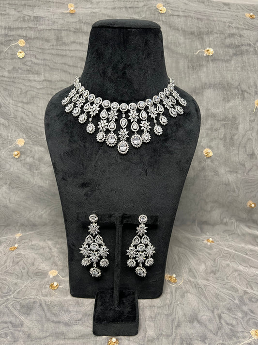 PY312 American Diamond Necklace set