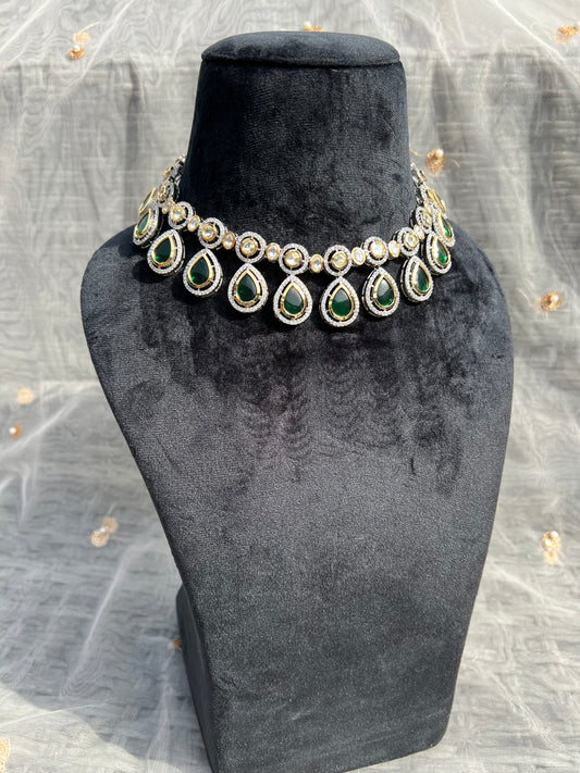 BA53 American Diamond Necklace set
