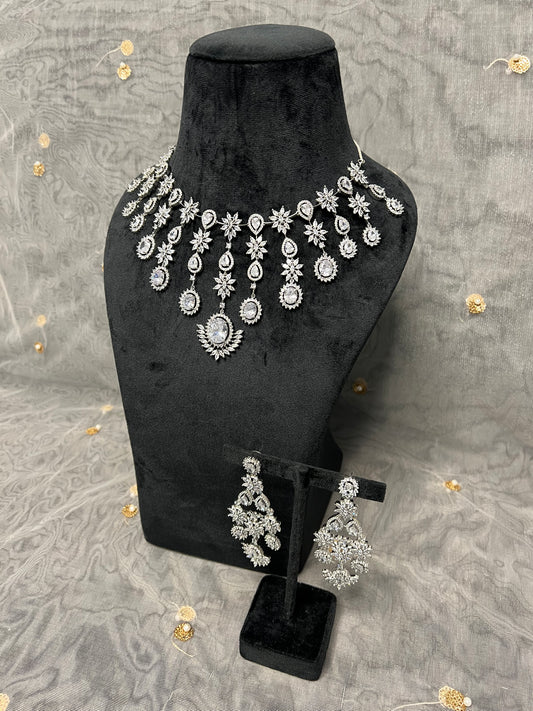 PY308 American Diamond Necklace set