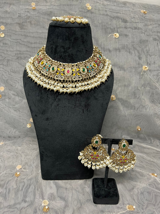 PY353 Polki Necklace Set