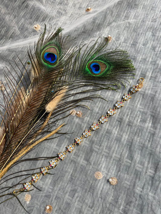 BA84 Pachi Kundan Sheeshpatti