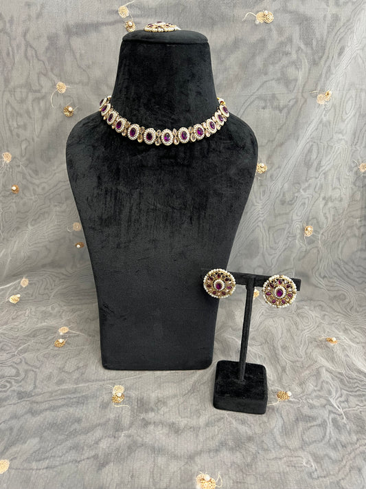 PY265 Polki Necklace Set