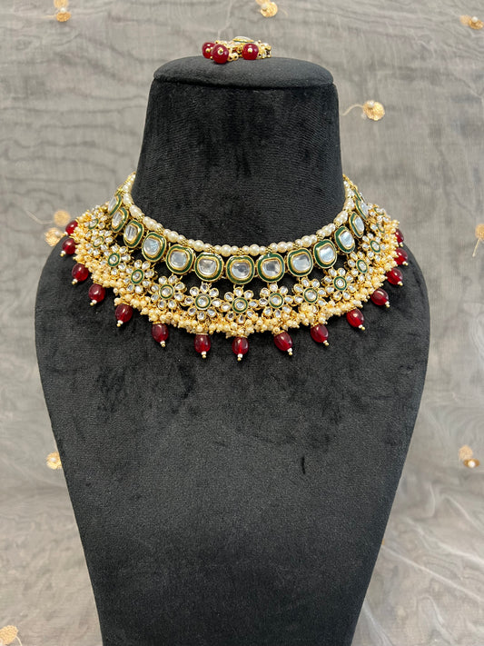 PY343 Polki Necklace Set