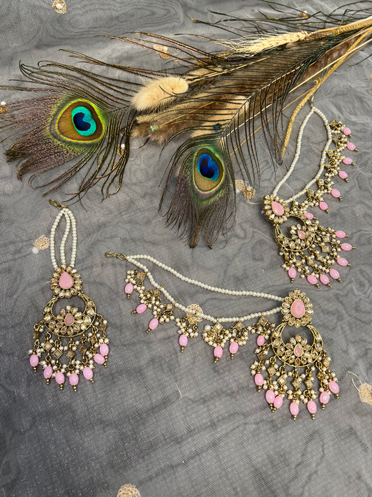 PY350 Earring and Maang Tikka set