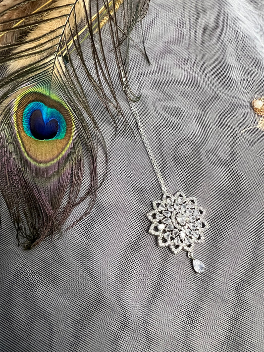 PY250 American Diamond Maang Tikka