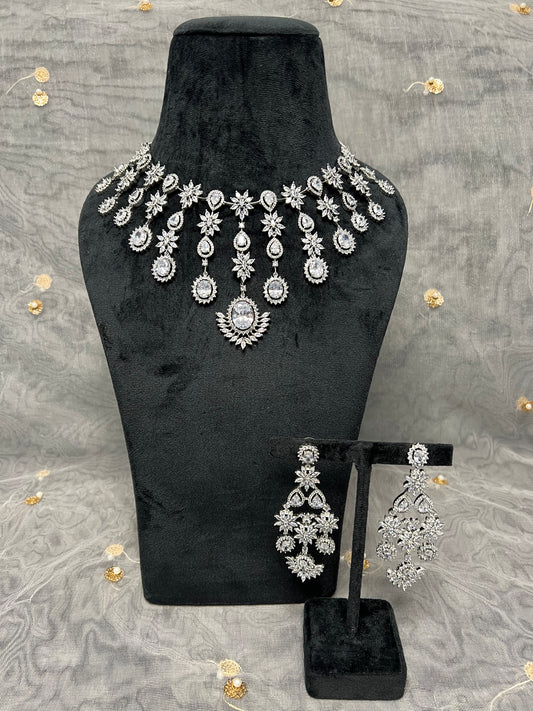 PY308 American Diamond Necklace set