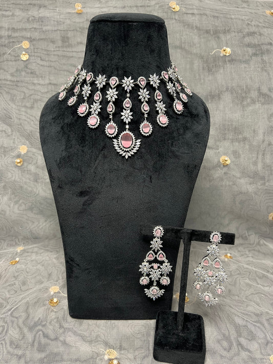 PY309 American Diamond Necklace set