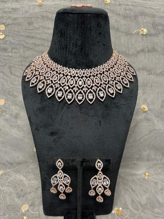 PY314 American Diamond Necklace set