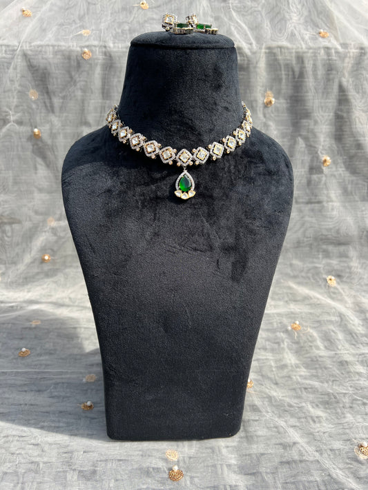 BA37 American Diamond Necklace set